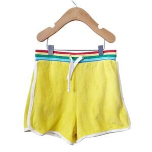 Little Bird Yellow Toweling Retro Shorts - 5/6